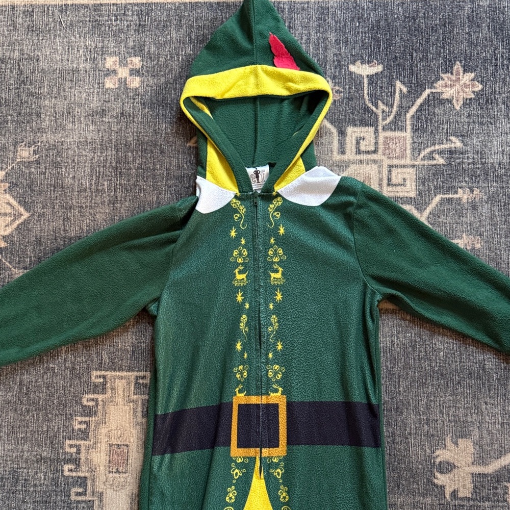 Elf Pajama PJs Costume Kids Small